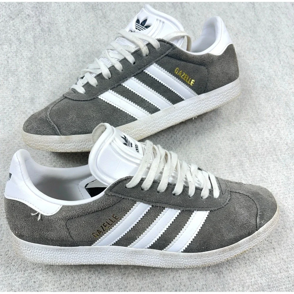 Adidas Gazelle Men Size 7.5 Grey Casual Athletic Sneakers Shoes Walking BB5480